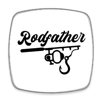 Rodfather - Funny Angler Saying - Square fridge magnet - white - Front