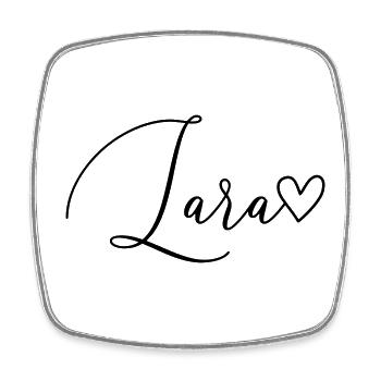 Lara Surname First Name Girl - Square fridge magnet - white - Front