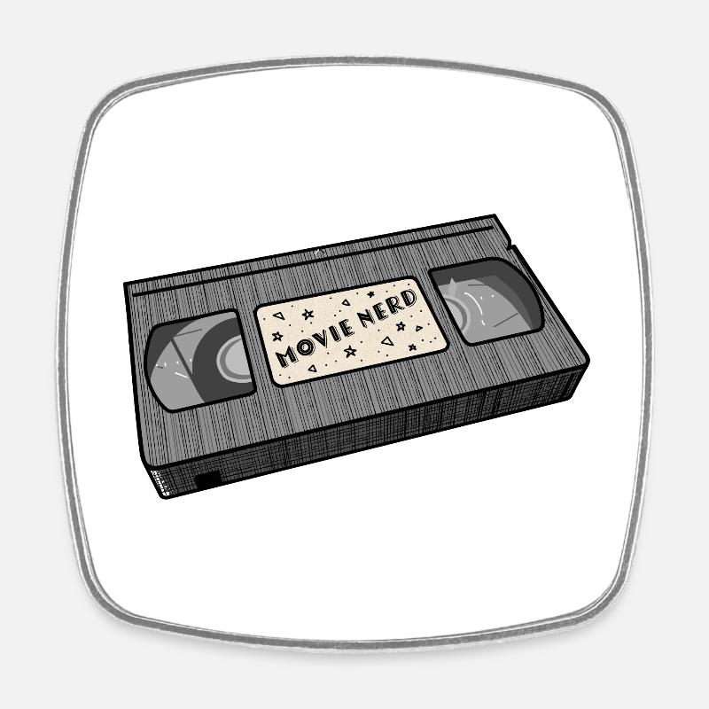 Nerd de cinéma - Magnet carré - blanc