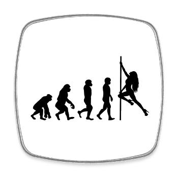 Pole Sport Dance Evolution Tänzer Akrobatik - Viereckiger Kühlschrankmagnet - Weiß - Vorne