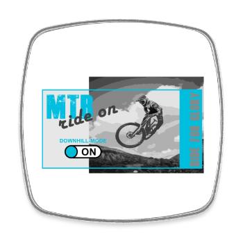 MTB - Viereckiger Kühlschrankmagnet - Weiß - Vorne