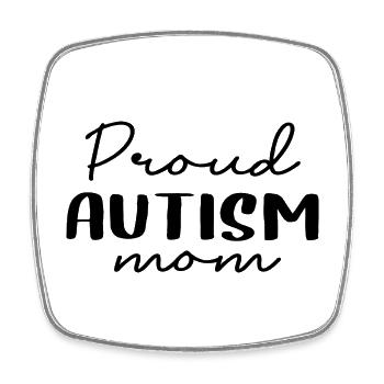 Proud Autism Mom - Magnet carré - blanc - Devant
