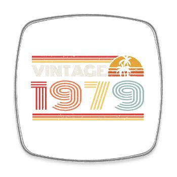 1979 Limited Edition Birthday Outfit 1979 vintag - Square fridge magnet - white - Front