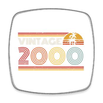 2000 Limited Edition Birthday Outfit 2000 vintag - Square fridge magnet - white - Front