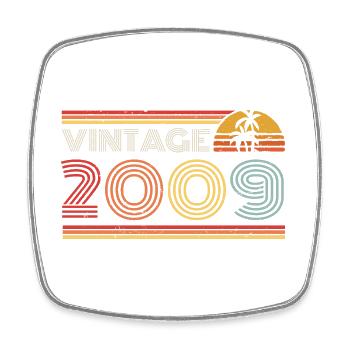 2009 Limited Edition Birthday Outfit 2009 vintag - Square fridge magnet - white - Front