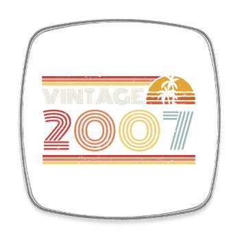 2007 Limited Edition Geburtstag Outfit 2007 vintag - Viereckiger Kühlschrankmagnet - Weiß - Vorne
