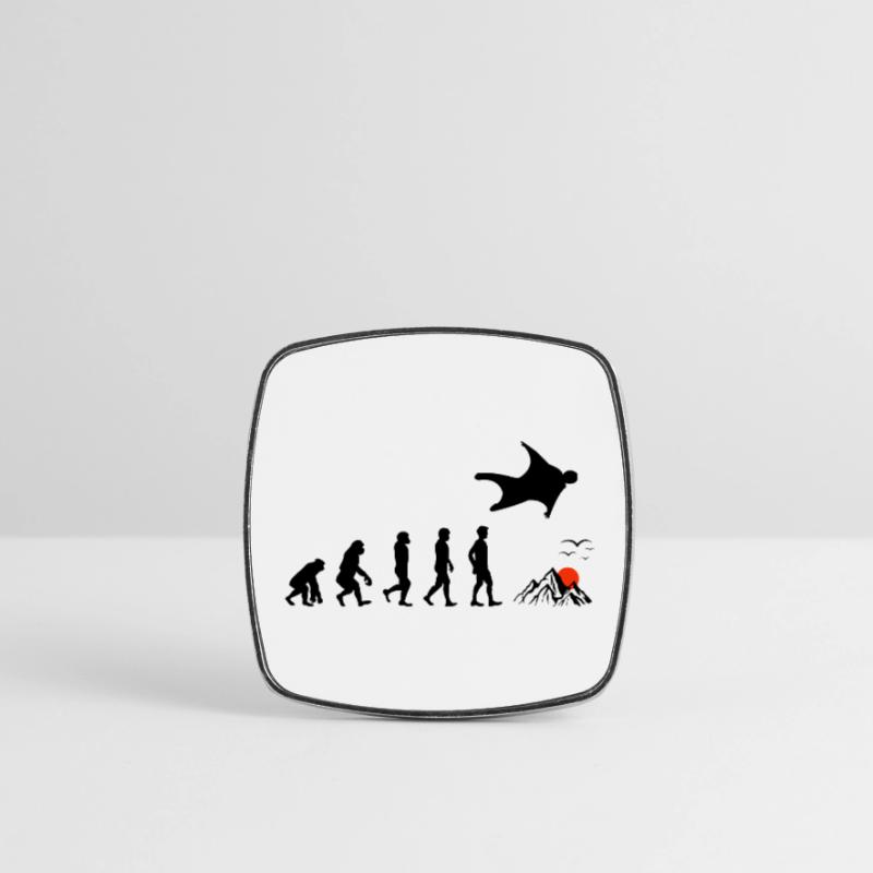 Wingsuit flying Base Jumping Skydiving Evolution Viereckiger Kühlschrankmagnet
