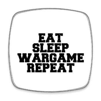 Eat Sleep Wargame Repeat - Magnet carré - blanc - Devant