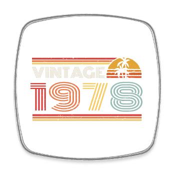 1978 Limited Edition Birthday Outfit 1978 vintag - Square fridge magnet - white - Front