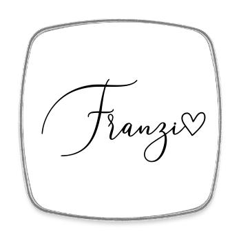 Franzi Name Vorname Mädchen - Viereckiger Kühlschrankmagnet - Weiß - Vorne
