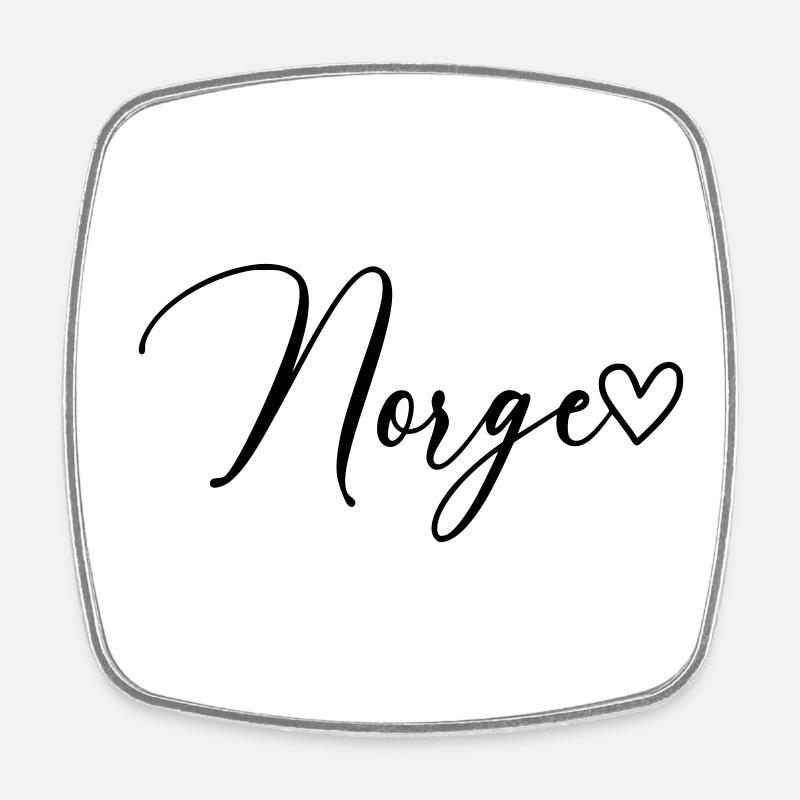 Norge Norwegen Schrift - Viereckiger Kühlschrankmagnet - Weiß