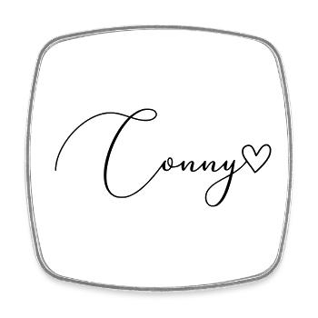 Conny Nom Prénom Fille - Magnet carré - blanc - Devant