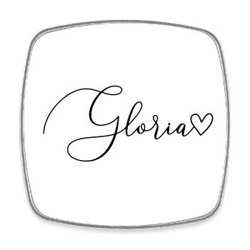 Gloria Surname First Name Girl - Square fridge magnet - white - Front