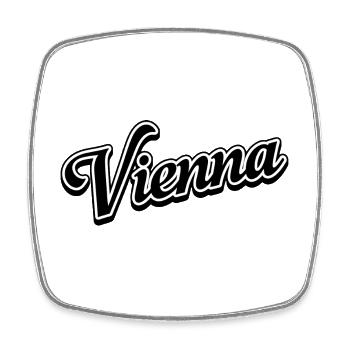 Vienna Design - Square fridge magnet - white - Front