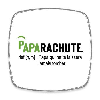 Paparachute Geschenk Papa Vater und Tochter Geburtstag - Viereckiger Kühlschrankmagnet - Weiß - Vorne