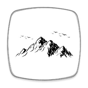 Berge und Wald | Bergwandern - Viereckiger Kühlschrankmagnet - Weiß - Vorne