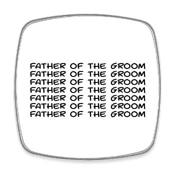 Father of the Groom Gift - Square fridge magnet - white - Front