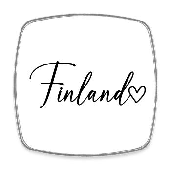 Police Finlande - Magnet carré - blanc - Devant
