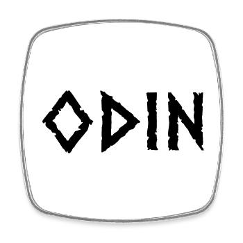 Odin - Viereckiger Kühlschrankmagnet - Weiß - Vorne