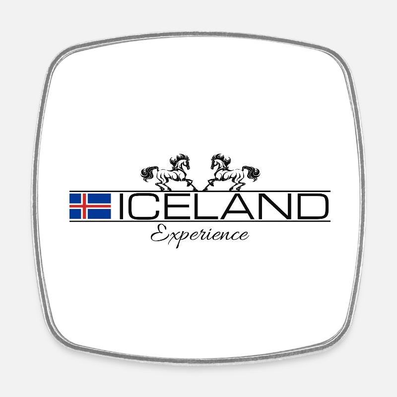 Iceland Experience - Islande - Magnet carré - blanc
