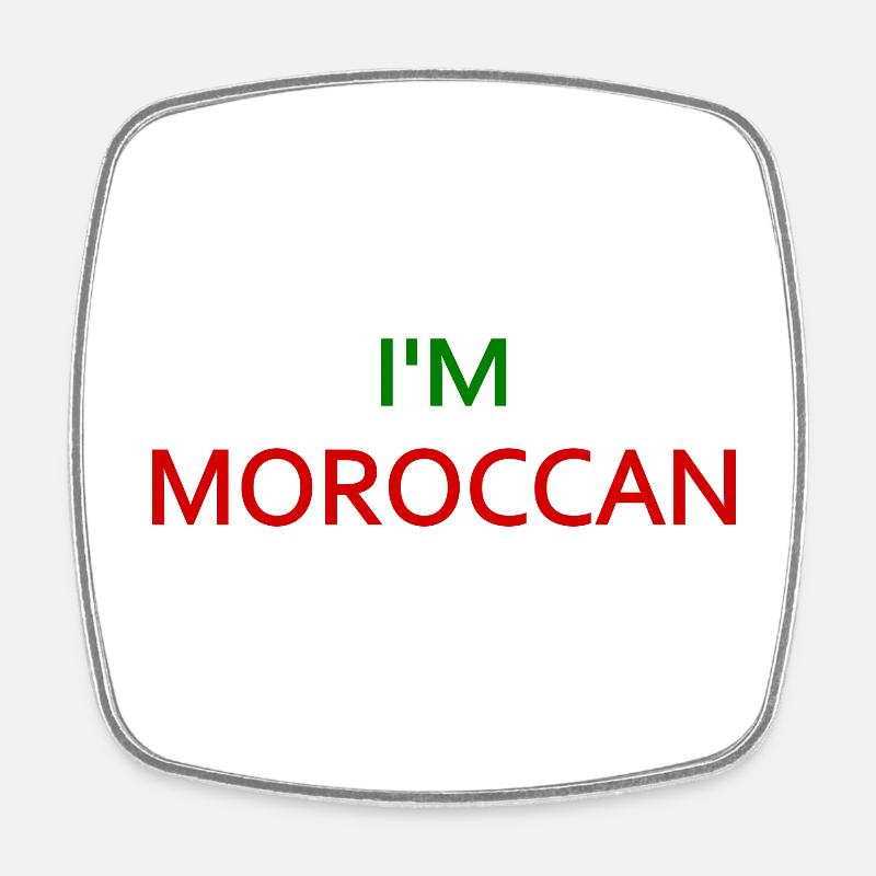 I'm moroccan - Magnet carré - blanc