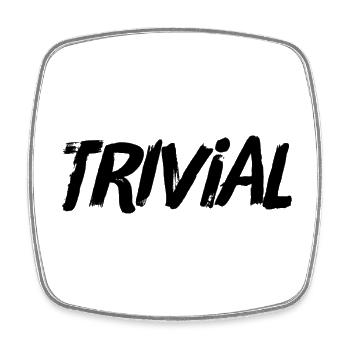das ist mir zu trivial - Viereckiger Kühlschrankmagnet - Weiß - Vorne