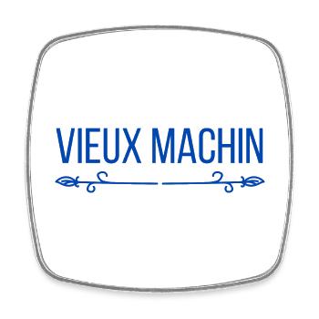 Vieux Machin Humour Anniversaire Homme - Magnet carré - blanc - Devant
