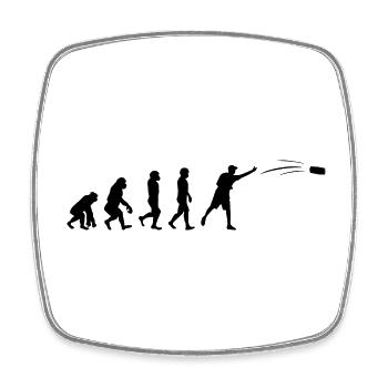 Cornhole Bean Bag Toss Lawn Game Evolution - Magnet carré - blanc - Devant