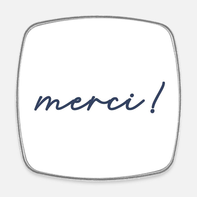 MERCI - Magnet carré - blanc