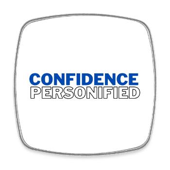 Confidence Personified on Light Wears - Square fridge magnet - white - Front