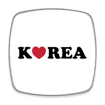 Korea Love Heart - Square fridge magnet - white - Front