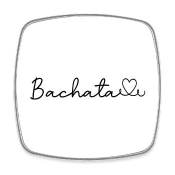 Bachata Hear Party Geschenk für Musikliebhaber - Viereckiger Kühlschrankmagnet - Weiß - Vorne