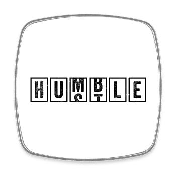 Hustle Humble - bescheidene Hektik - Viereckiger Kühlschrankmagnet - Weiß - Vorne