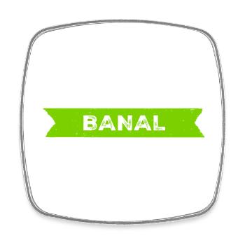 die Banalität des Lebens - Viereckiger Kühlschrankmagnet - Weiß - Vorne