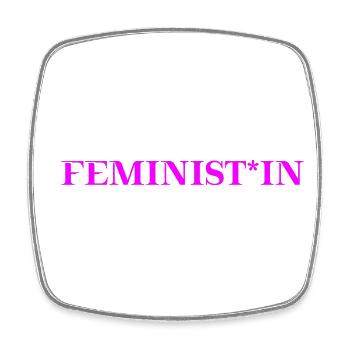 Feminist Gift Idea Feminism Gendering - Square fridge magnet - white - Front