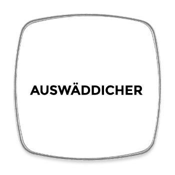 Auswäddicher - montserrat - Viereckiger Kühlschrankmagnet - Weiß - Vorne