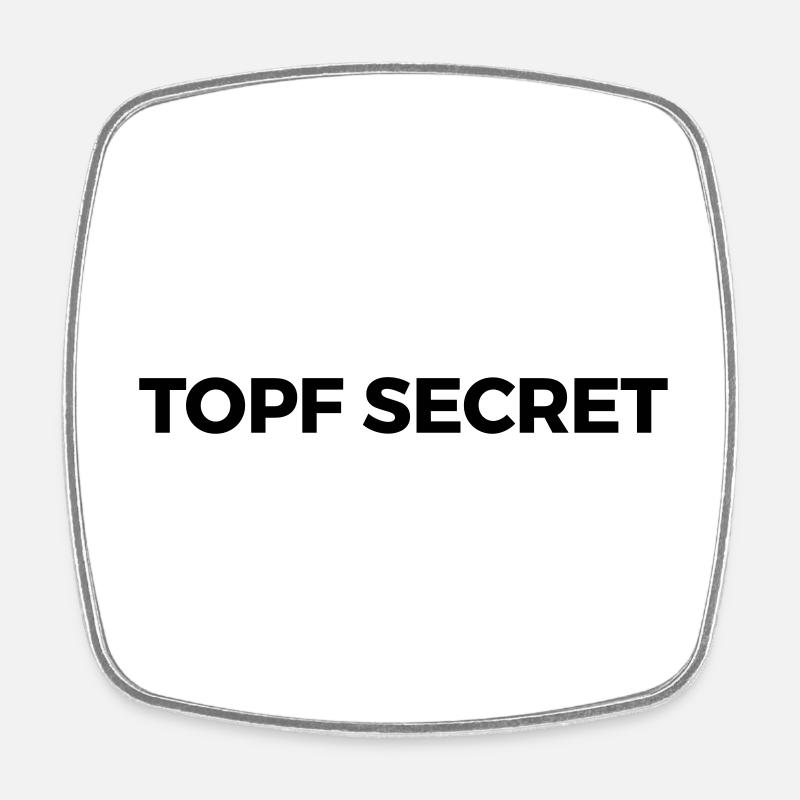 Pot Secret - Square fridge magnet - white