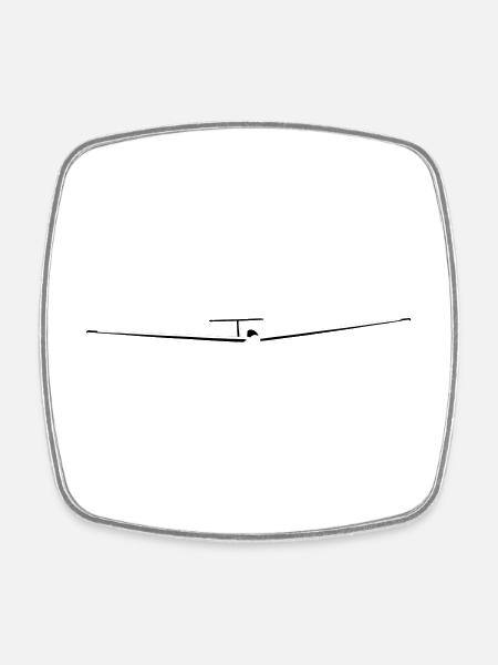 Glider Gliding Glider Glider Pilot Pilot - Square fridge magnet - white