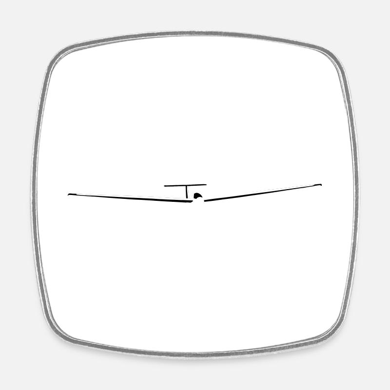 Planeur Planeur Planeur Pilote - Magnet carré - blanc