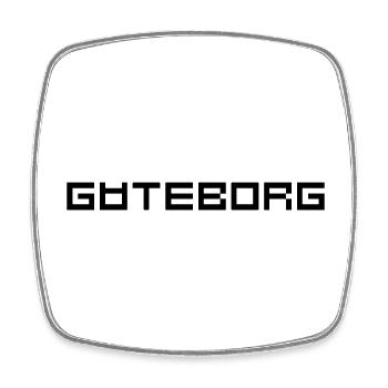Göteborg - Magnet carré - blanc - Devant