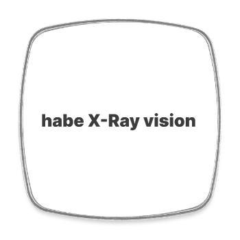 habe X Ray vision - Viereckiger Kühlschrankmagnet - Weiß - Vorne