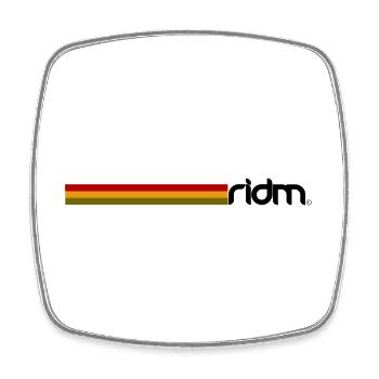 RIDM Rasta - Magnet carré - blanc - Devant