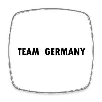 Basketball - Viereckiger Kühlschrankmagnet - Weiß - Vorne