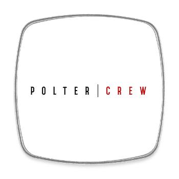Polter Crew Engagement Wedding - Square fridge magnet - white - Front