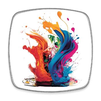 A Splash Of Colors - Square fridge magnet - white - Front