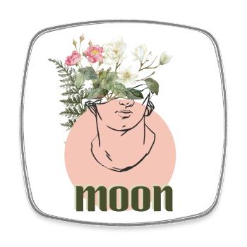 MOON - Square fridge magnet - white - Front