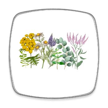Wildflowers - Square fridge magnet - white - Front