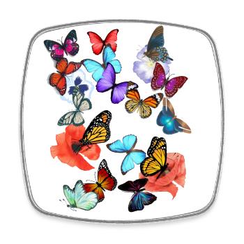 Summer is calling - Square fridge magnet - white - Front