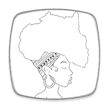 African woman - Viereckiger Kühlschrankmagnet - Weiß - Vorne