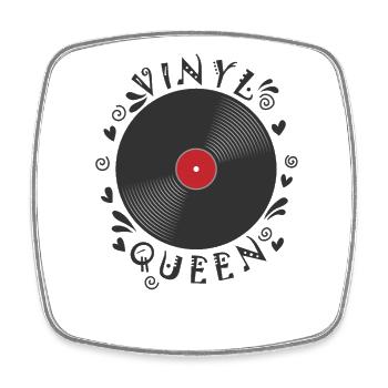Vinyle Queen Record Musique Chanson Son - Magnet carré - blanc - Devant